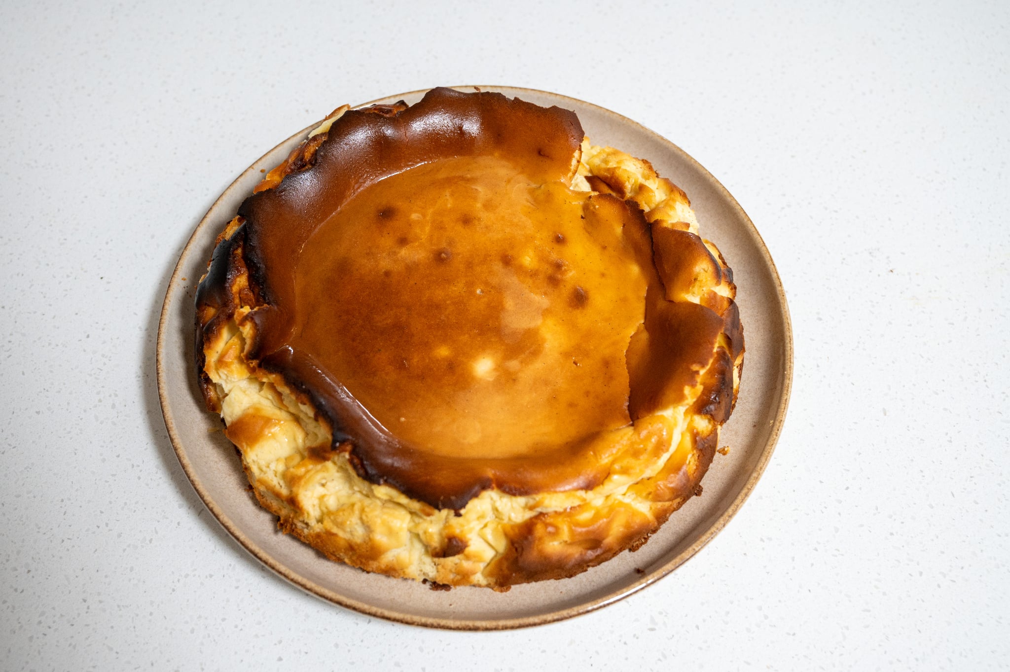 Our burnt basque cheesecake with golden caramelised top